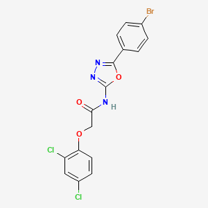 molecular formula C16H10BrCl2N3O3 B2748653 N-[5-(4-溴苯基)-1,3,4-噁二唑-2-基]-2-(2,4-二氯苯氧基)乙酰胺 CAS No. 905678-56-0
