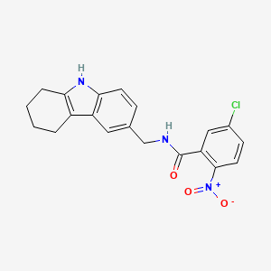 molecular formula C20H18ClN3O3 B2748664 5-氯-2-硝基-N-((2,3,4,9-四氢-1H-咔唑-6-基)甲基)苯甲酰胺 CAS No. 896677-26-2