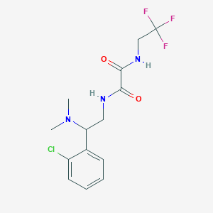 molecular formula C14H17ClF3N3O2 B2748667 N1-(2-(2-chlorophenyl)-2-(dimethylamino)ethyl)-N2-(2,2,2-trifluoroethyl)oxalamide CAS No. 1251690-23-9