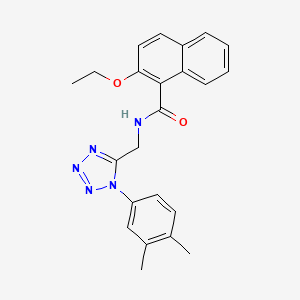 B2748675 N-((1-(3,4-dimethylphenyl)-1H-tetrazol-5-yl)methyl)-2-ethoxy-1-naphthamide CAS No. 897622-44-5