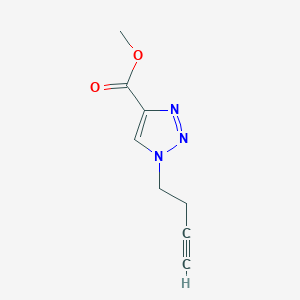 molecular formula C8H9N3O2 B2748676 Methyl 1-(but-3-yn-1-yl)-1H-1,2,3-triazole-4-carboxylate CAS No. 1851931-98-0
