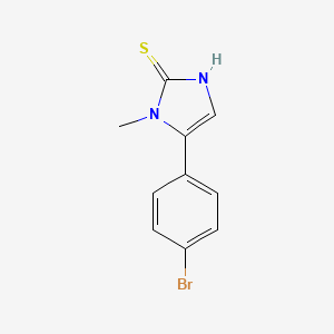 molecular formula C10H9BrN2S B2748679 5-(4-bromophenyl)-1-methyl-1H-imidazole-2-thiol CAS No. 852388-69-3