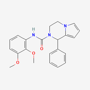 molecular formula C22H23N3O3 B2748688 N-(2,3-二甲氧基苯基)-1-苯基-3,4-二氢吡咯并[1,2-a]吡嗪-2(1H)-甲酰胺 CAS No. 900001-31-2