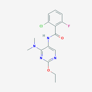 molecular formula C15H16ClFN4O2 B2748706 2-chloro-N-(4-(dimethylamino)-2-ethoxypyrimidin-5-yl)-6-fluorobenzamide CAS No. 1788772-90-6