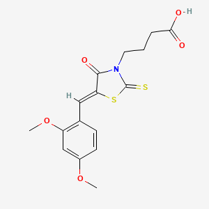 (Z)-4-(5-(2,4-dimethoxybenzylidene)-4-oxo-2-thioxothiazolidin-3-yl)butanoic acid