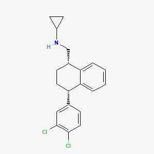 molecular formula C20H21Cl2N B2748709 N-(((1S,4S)-4-(3,4-Dichlorophenyl)-1,2,3,4-tetrahydronaphthalen-1-yl)methyl)cyclopropanamine CAS No. 1204512-57-1