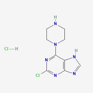 2-chloro-6-(piperazin-1-yl)-9H-purine hydrochloride
