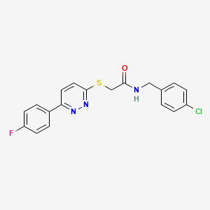 molecular formula C19H15ClFN3OS B2748724 N-(4-chlorobenzyl)-2-((6-(4-fluorophenyl)pyridazin-3-yl)thio)acetamide CAS No. 872695-20-0