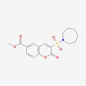B2748728 methyl 3-(azepan-1-ylsulfonyl)-2-oxo-2H-chromene-6-carboxylate CAS No. 950281-71-7