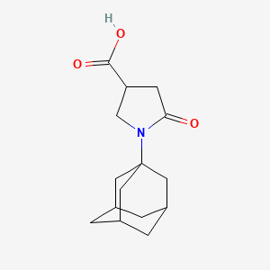 molecular formula C15H21NO3 B2748738 1-金刚烷基-5-氧代吡咯啉-3-羧酸 CAS No. 180258-76-8
