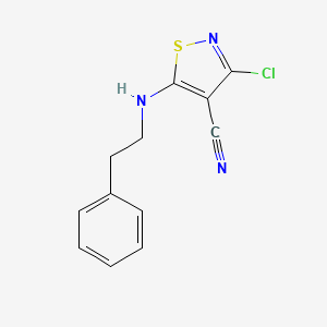 molecular formula C12H10ClN3S B2748743 3-氯-5-(苯乙基氨基)-4-异噻唑碳腈 CAS No. 866009-33-8