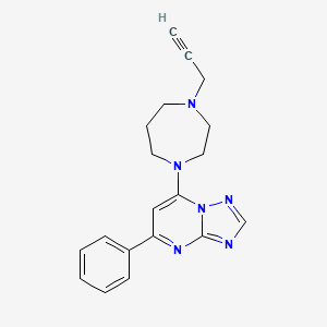 B2748746 5-Phenyl-7-(4-prop-2-ynyl-1,4-diazepan-1-yl)-[1,2,4]triazolo[1,5-a]pyrimidine CAS No. 2305473-88-3