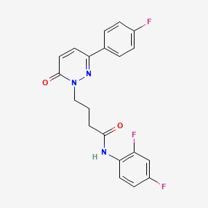molecular formula C20H16F3N3O2 B2748751 N-(2,4-difluorophenyl)-4-(3-(4-fluorophenyl)-6-oxopyridazin-1(6H)-yl)butanamide CAS No. 946321-24-0