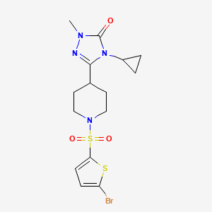 3-(1-((5-bromothiophen-2-yl)sulfonyl)piperidin-4-yl)-4-cyclopropyl-1-methyl-1H-1,2,4-triazol-5(4H)-one