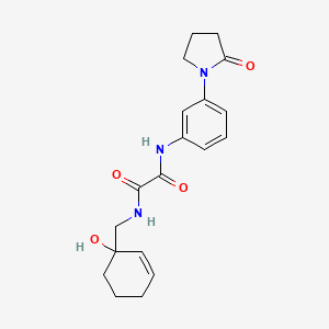 molecular formula C19H23N3O4 B2748758 N'-[(1-羟基环己-2-烯-1-基)甲基]-N-[3-(2-氧代吡咯啉-1-基)苯基]乙二胺 CAS No. 2097863-21-1