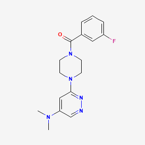 (4-(5-(Dimethylamino)pyridazin-3-yl)piperazin-1-yl)(3-fluorophenyl)methanone