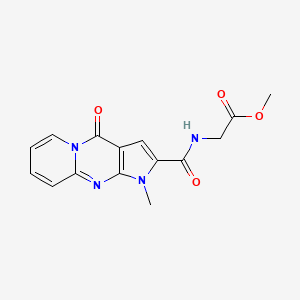 molecular formula C15H14N4O4 B2748765 methyl N-[(1-methyl-4-oxo-1,4-dihydropyrido[1,2-a]pyrrolo[2,3-d]pyrimidin-2-yl)carbonyl]glycinate CAS No. 899415-43-1