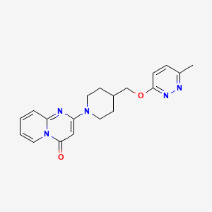 molecular formula C19H21N5O2 B2748768 2-[4-[(6-Methylpyridazin-3-yl)oxymethyl]piperidin-1-yl]pyrido[1,2-a]pyrimidin-4-one CAS No. 2310141-04-7