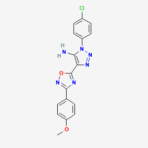 molecular formula C17H13ClN6O2 B2748769 1-(4-氯苯基)-4-(3-(4-甲氧苯基)-1,2,4-噁二唑-5-基)-1H-1,2,3-噻二唑-5-胺 CAS No. 892746-23-5