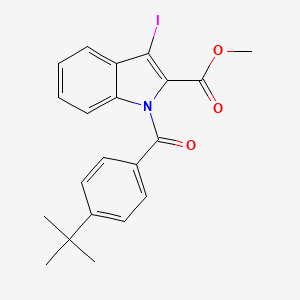 molecular formula C21H20INO3 B2748773 methyl 1-[4-(tert-butyl)benzoyl]-3-iodo-1H-indole-2-carboxylate CAS No. 860651-14-5