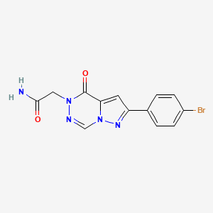 molecular formula C13H10BrN5O2 B2748779 2-[2-(4-bromophenyl)-4-oxopyrazolo[1,5-d][1,2,4]triazin-5(4H)-yl]acetamide CAS No. 1326838-32-7