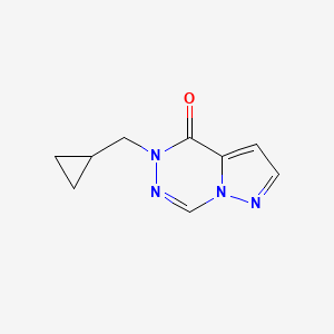 molecular formula C9H10N4O B2748790 5-(Cyclopropylmethyl)pyrazolo[1,5-d][1,2,4]triazin-4-one CAS No. 2415571-48-9