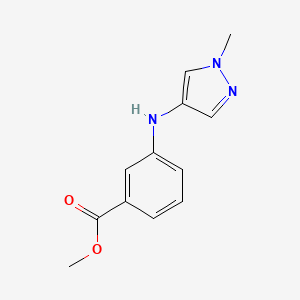 molecular formula C12H13N3O2 B2748791 Methyl 3-[(1-methylpyrazol-4-yl)amino]benzoate CAS No. 2248316-45-0