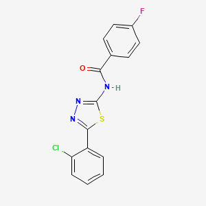 N-[5-(2-chlorophenyl)-1,3,4-thiadiazol-2-yl]-4-fluorobenzamide