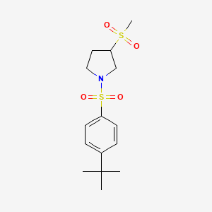 1-((4-(Tert-butyl)phenyl)sulfonyl)-3-(methylsulfonyl)pyrrolidine