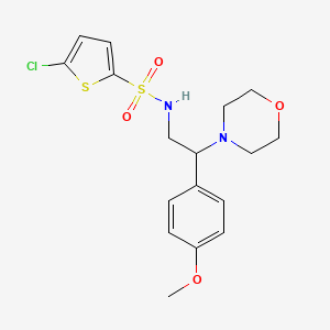 molecular formula C17H21ClN2O4S2 B2748805 5-chloro-N-(2-(4-methoxyphenyl)-2-morpholinoethyl)thiophene-2-sulfonamide CAS No. 941891-31-2