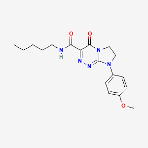 8-(4-methoxyphenyl)-4-oxo-N-pentyl-4,6,7,8-tetrahydroimidazo[2,1-c][1,2,4]triazine-3-carboxamide
