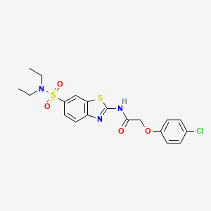 molecular formula C19H20ClN3O4S2 B2748812 2-(4-chlorophenoxy)-N-(6-(N,N-diethylsulfamoyl)benzo[d]thiazol-2-yl)acetamide CAS No. 714208-74-9