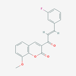 molecular formula C19H13FO4 B2748818 3-[(2E)-3-(3-氟苯基)丙-2-烯酰]-8-甲氧基-2H-香豆素-2-酮 CAS No. 690213-82-2