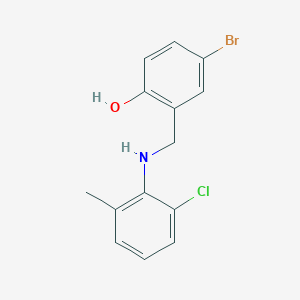 4-Bromo-2-{[(2-chloro-6-methylphenyl)amino]methyl}phenol