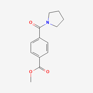 molecular formula C13H15NO3 B2748822 Methyl 4-(1-pyrrolidinecarbonyl)benzoate CAS No. 210963-73-8
