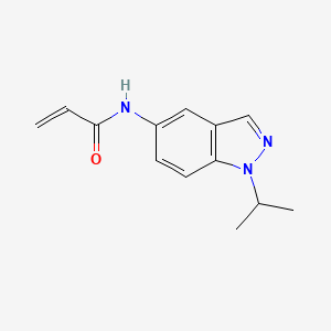 molecular formula C13H15N3O B2748823 N-(1-Propan-2-ylindazol-5-yl)prop-2-enamide CAS No. 2305413-70-9