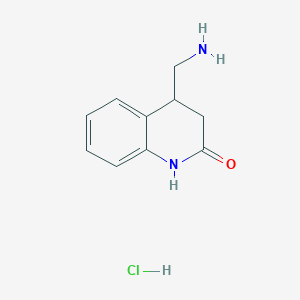 4-(Aminomethyl)-3,4-dihydro-1H-quinolin-2-one;hydrochloride