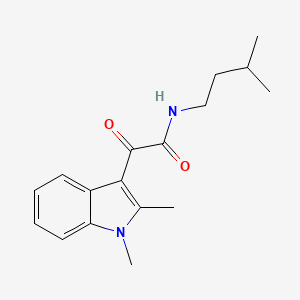 molecular formula C17H22N2O2 B2748845 2-(1,2-二甲基-1H-吲哚-3-基)-N-异戊基-2-氧代乙酰胺 CAS No. 862814-41-3