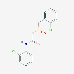 molecular formula C15H13Cl2NO2S B2748851 2-[(2-chlorobenzyl)sulfinyl]-N-(2-chlorophenyl)acetamide CAS No. 339107-21-0