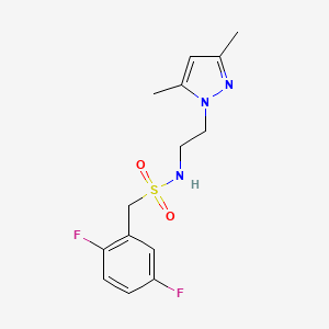 1-(2,5-difluorophenyl)-N-(2-(3,5-dimethyl-1H-pyrazol-1-yl)ethyl)methanesulfonamide