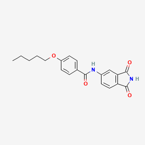 molecular formula C20H20N2O4 B2748873 N-(1,3-dioxoisoindol-5-yl)-4-pentoxybenzamide CAS No. 683235-80-5