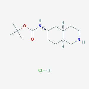 molecular formula C14H27ClN2O2 B2748875 tert-butyl rac-(4aR,6S,8aS)-decahydro-6-isoquinolinylcarbamate hydrochloride CAS No. 1820583-19-4