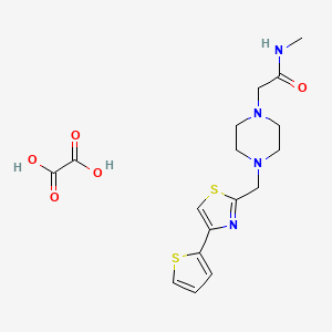 N-methyl-2-(4-((4-(thiophen-2-yl)thiazol-2-yl)methyl)piperazin-1-yl)acetamide oxalate