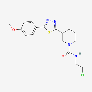 N-(2-chloroethyl)-3-[5-(4-methoxyphenyl)-1,3,4-thiadiazol-2-yl]piperidine-1-carboxamide