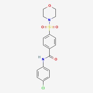 molecular formula C17H17ClN2O4S B2748898 N-(4-chlorophenyl)-4-morpholin-4-ylsulfonylbenzamide CAS No. 313403-43-9