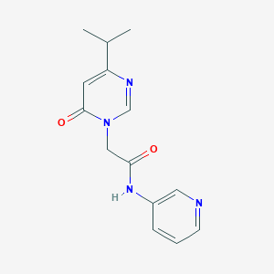 molecular formula C14H16N4O2 B2748904 2-(4-异丙基-6-氧代嘧啶-1(6H)-基)-N-(吡啶-3-基)乙酰胺 CAS No. 1203121-46-3