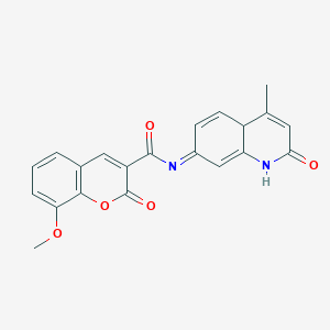 molecular formula C21H16N2O5 B2748912 8-methoxy-N-(4-methyl-2-oxo-1,2-dihydroquinolin-7-yl)-2-oxo-2H-chromene-3-carboxamide CAS No. 1327573-66-9