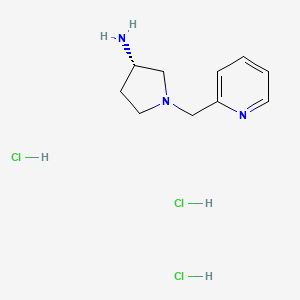 molecular formula C10H18Cl3N3 B2748913 (S)-1-(吡啶-2-基甲基)吡咯烷-3-胺三盐酸盐 CAS No. 169452-32-8