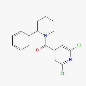 molecular formula C17H16Cl2N2O B2748918 2,6-Dichloro-4-(2-phenylpiperidine-1-carbonyl)pyridine CAS No. 1808854-78-5