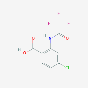 molecular formula C9H5ClF3NO3 B2748929 4-Chloro-2-[(2,2,2-trifluoroacetyl)amino]benzenecarboxylic acid CAS No. 51984-00-0